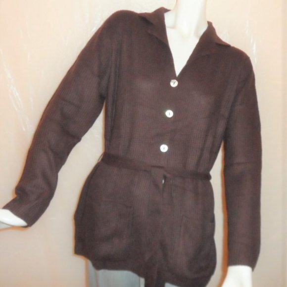 100 % CASHMERE KNIT JACKETS SWEATERS BEUTLER WITH POCKETS NWT - Picture 1 of 3